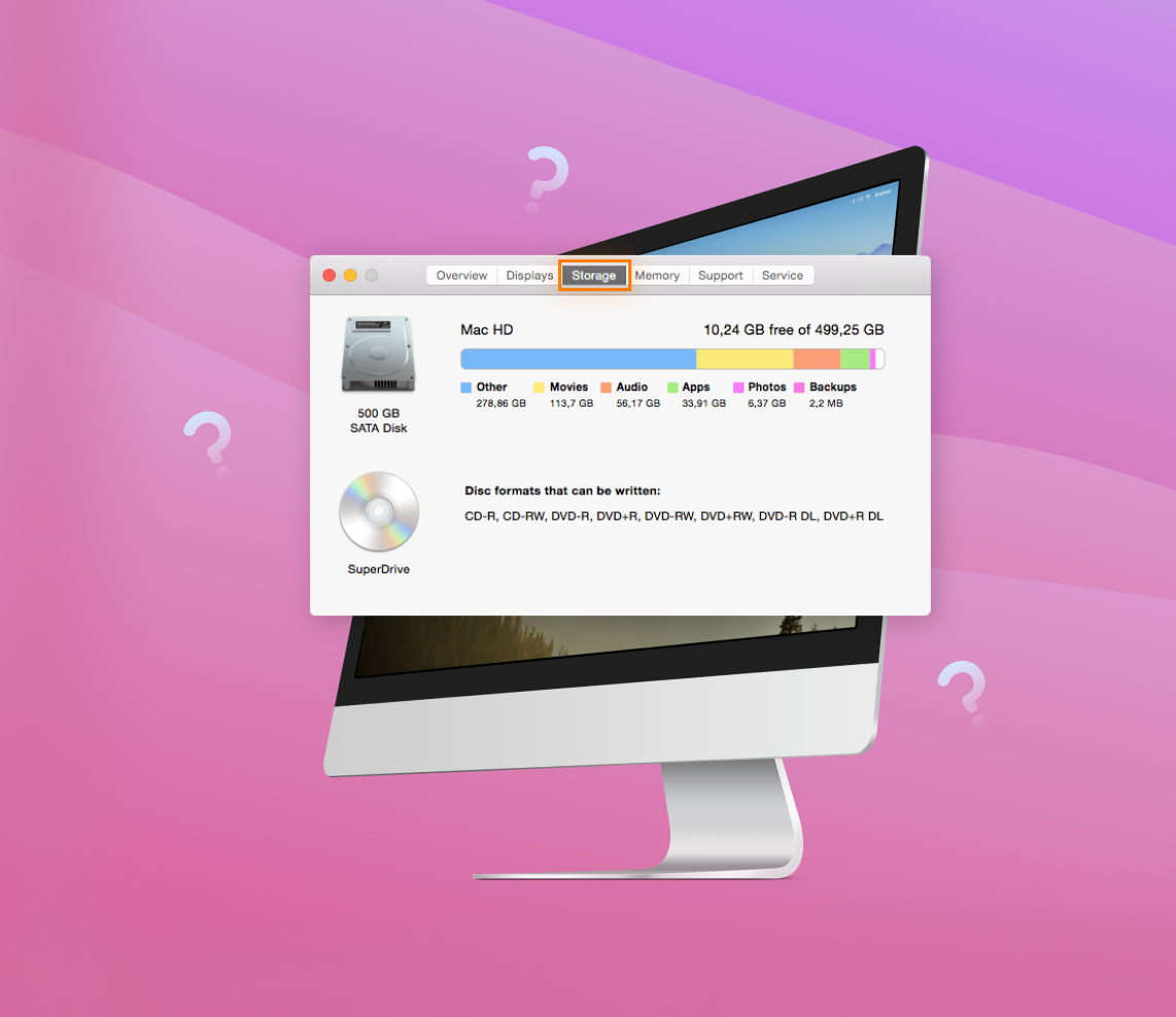 Check Disk Space on Mac