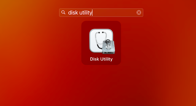 disks utility in launchpad