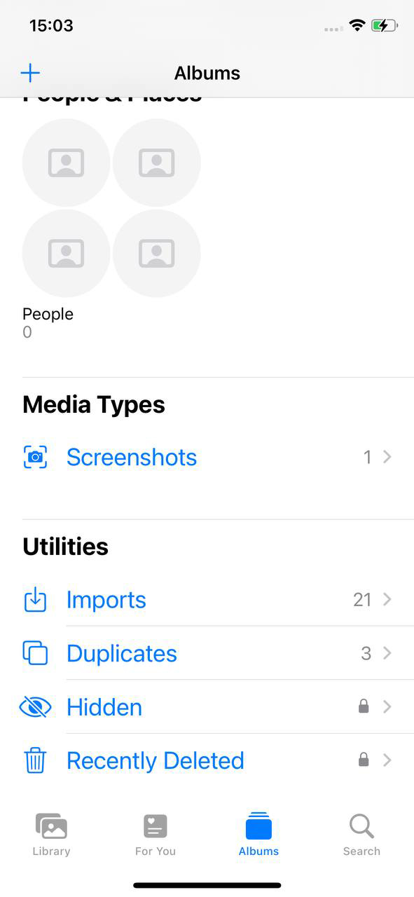 erase duplicate photos on iPhone using built-in utility