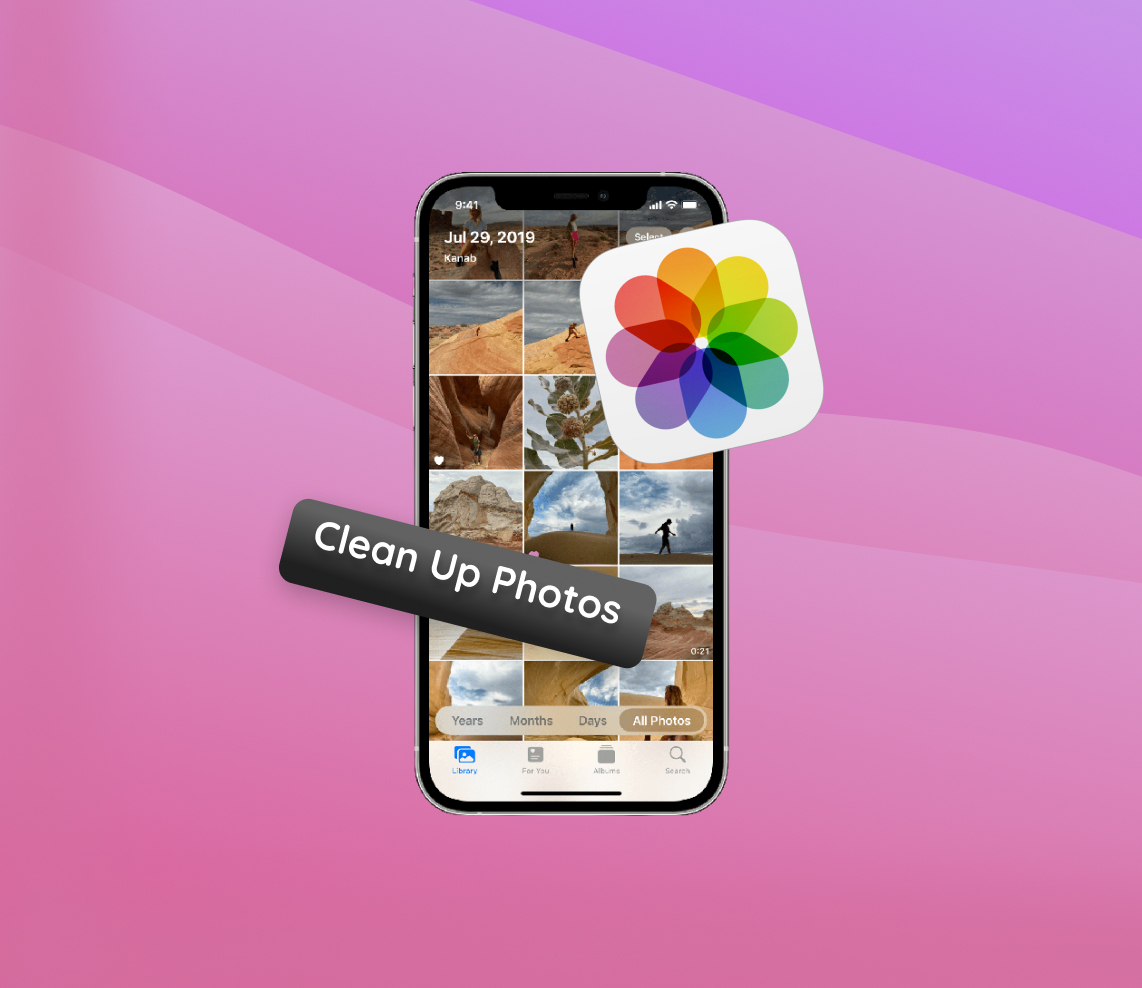 clean up photos on iphone