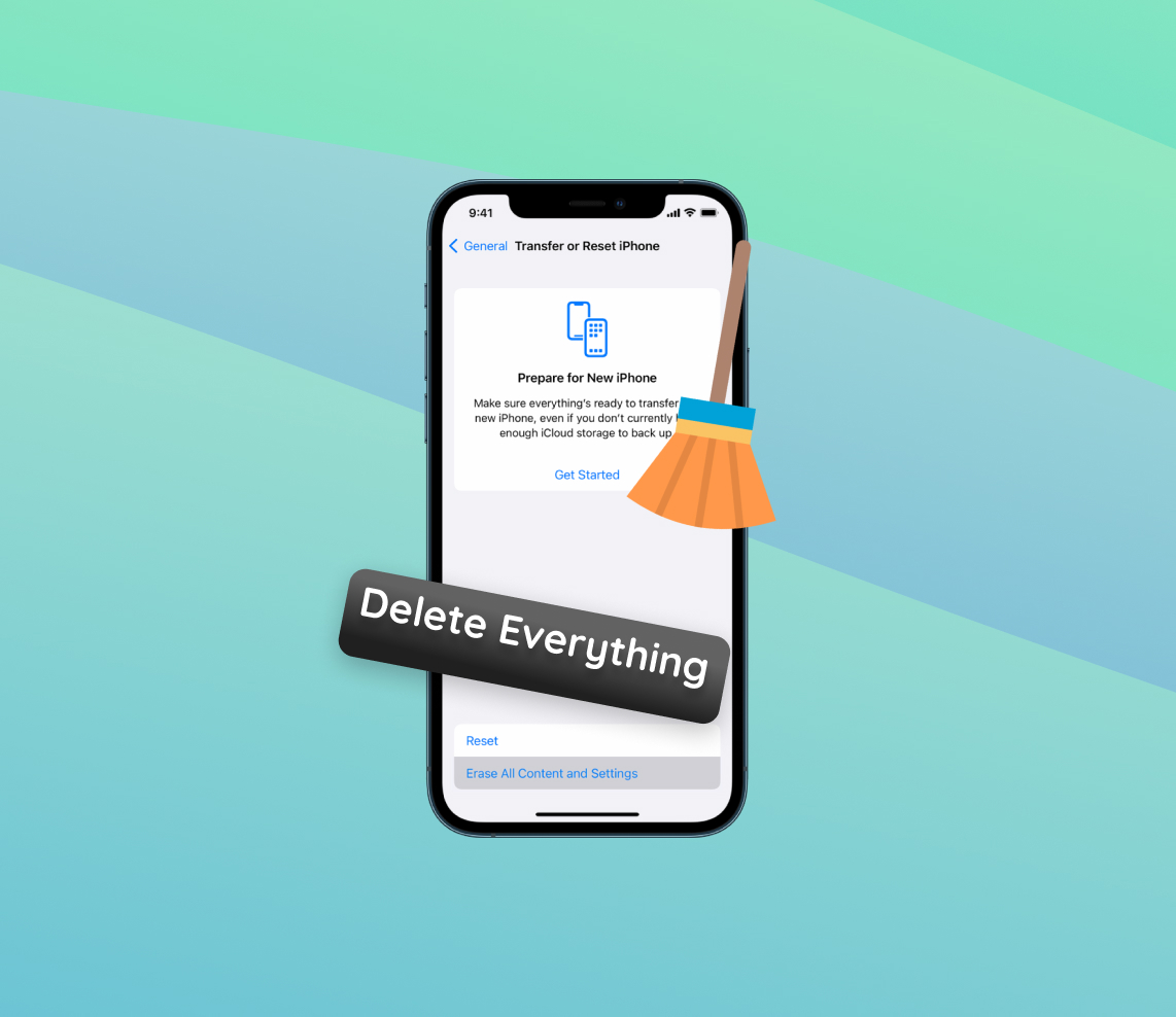 delete everything on an iphone