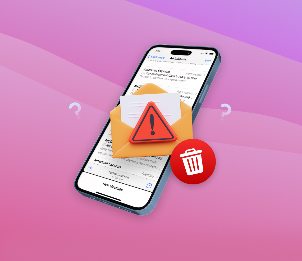 delete junk mail on iphone