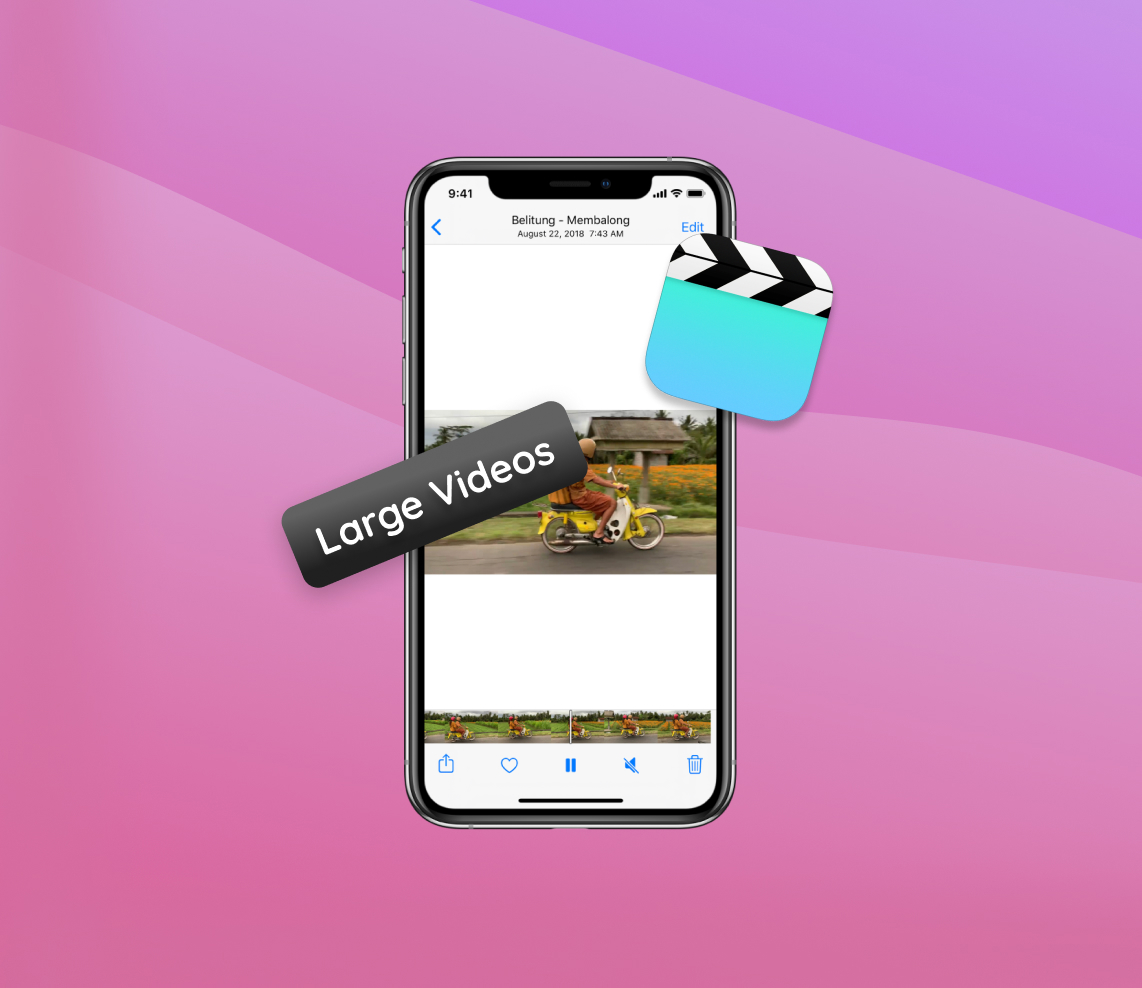 delete large videos on iphone