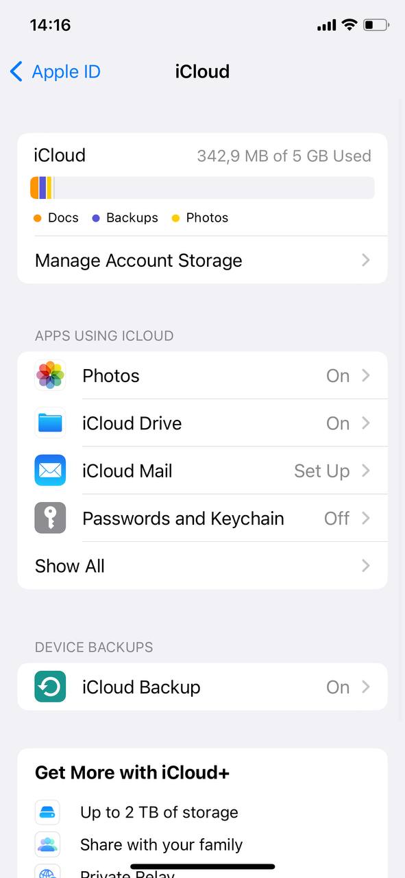 use icloud to store photos and videos