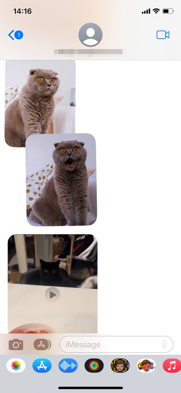 imessages conversation with attachments