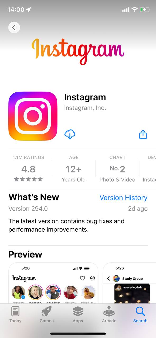 reinstall instagram app to complete cleaning the cache