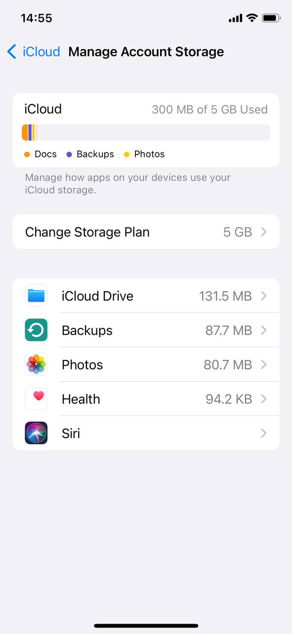 manage data stored in icloud