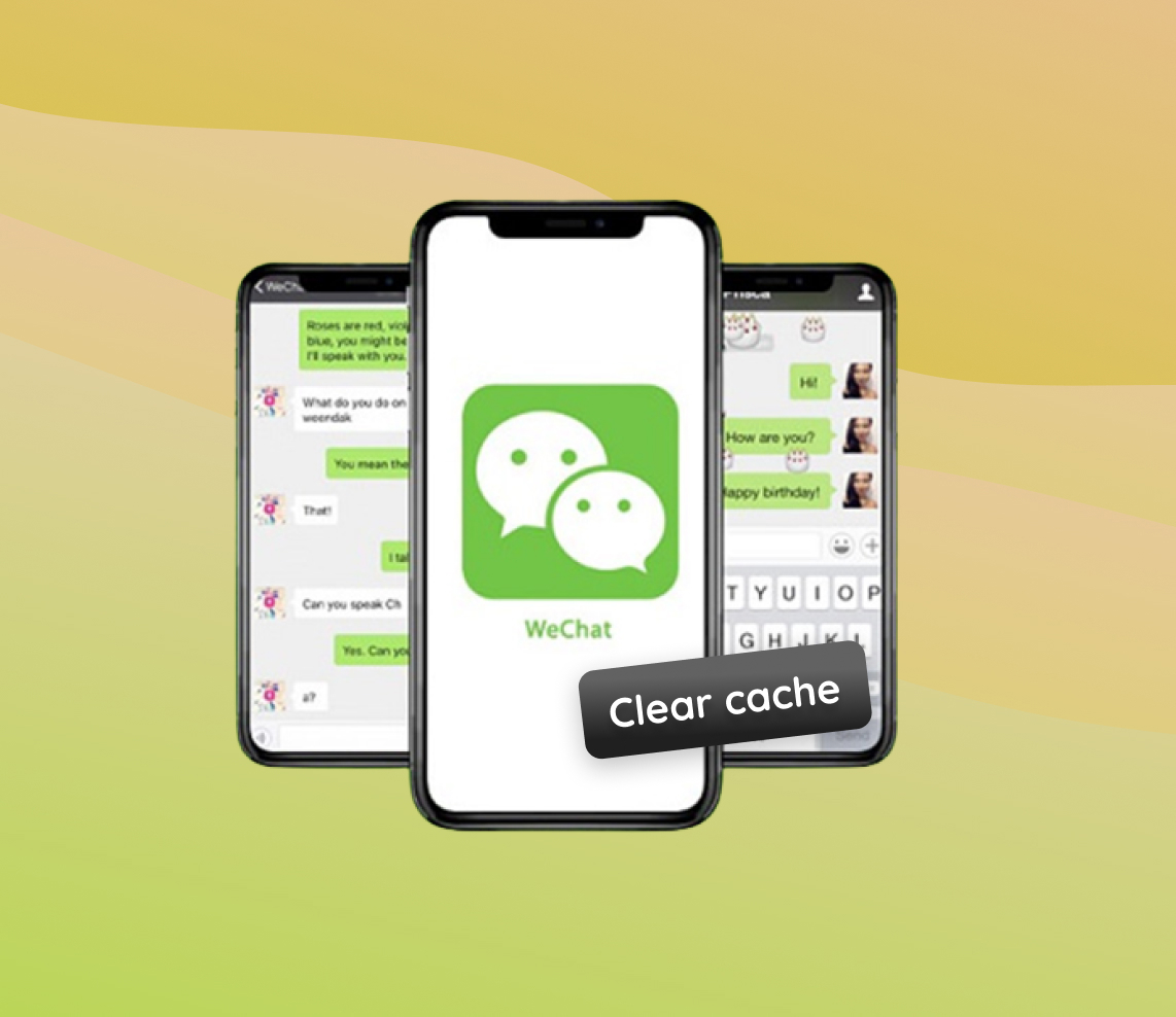 clear wechat cache on iphone