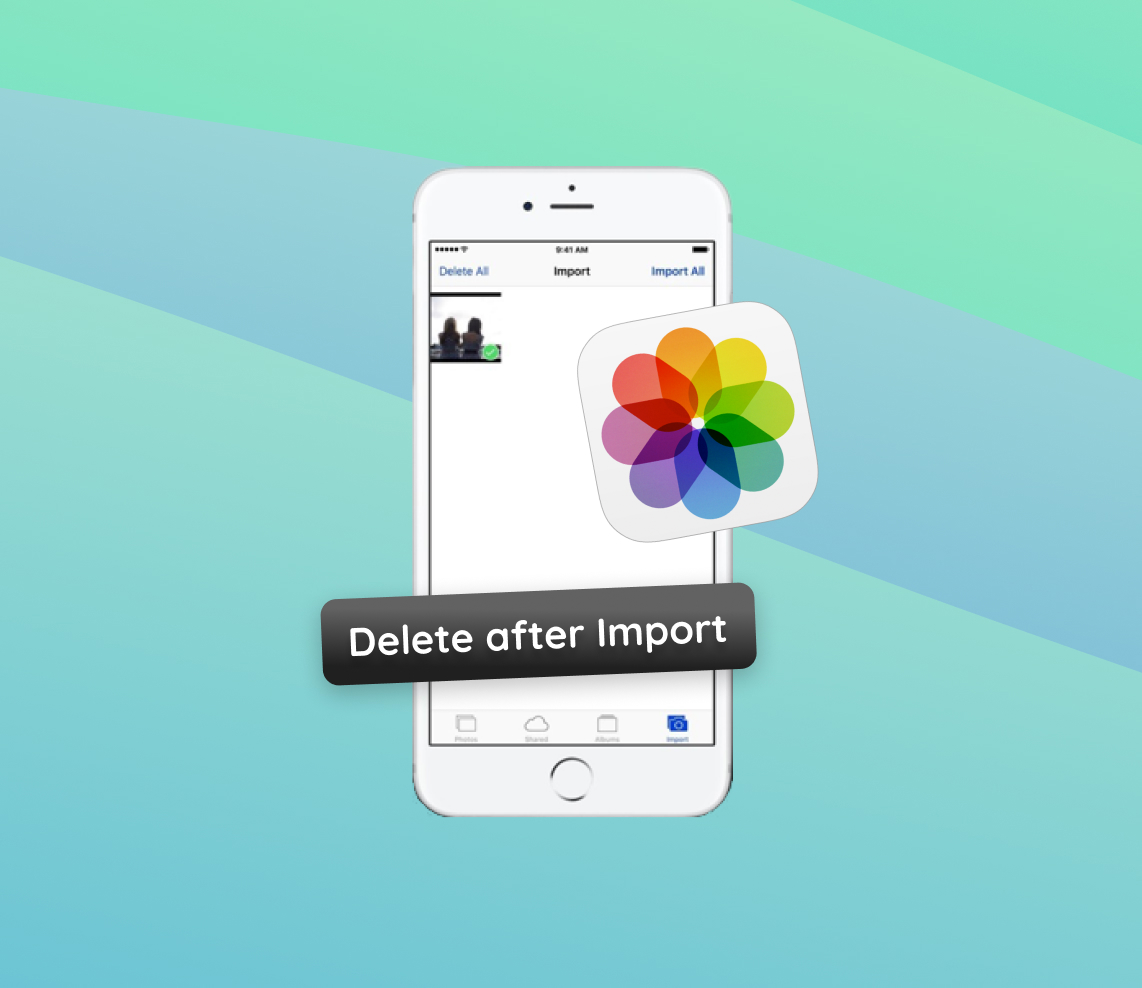 delete imported photos on iphone