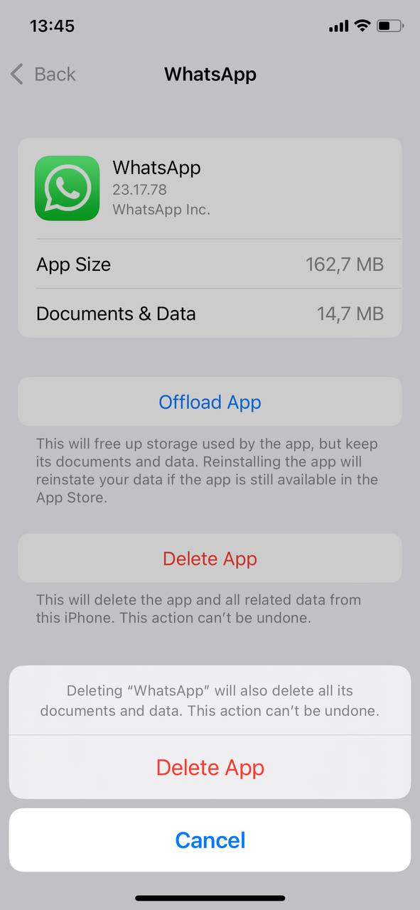 delete app you no longer use