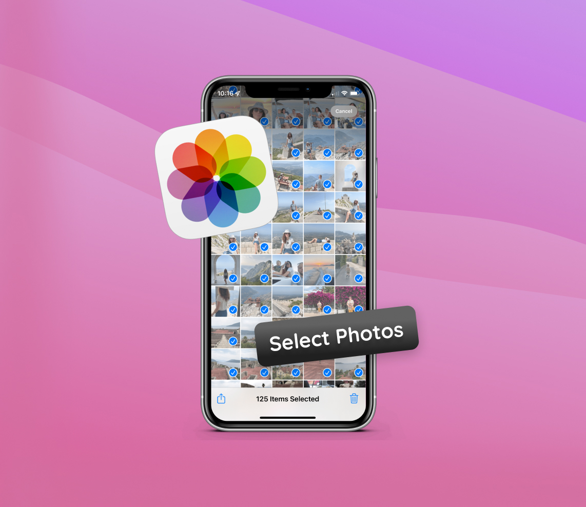 select all photos on iphone