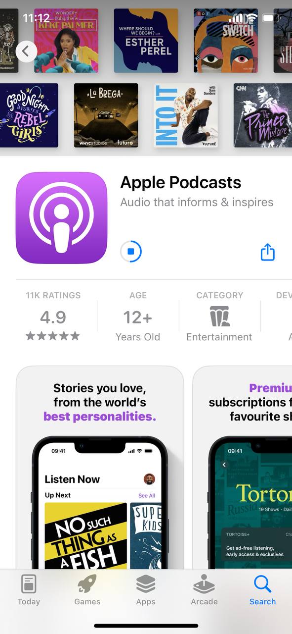 reinstall podcasts