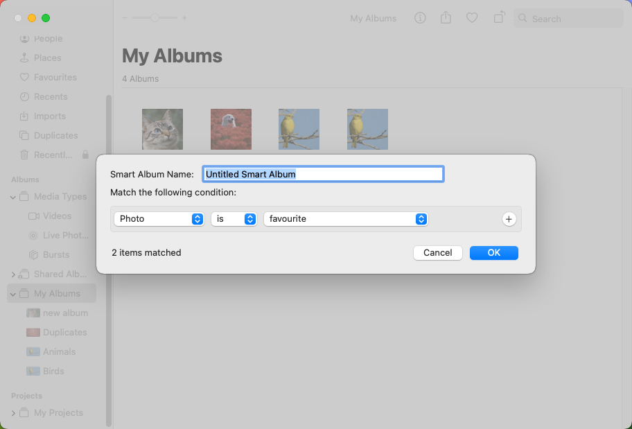 utilize smart albums