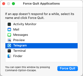 force quit apps