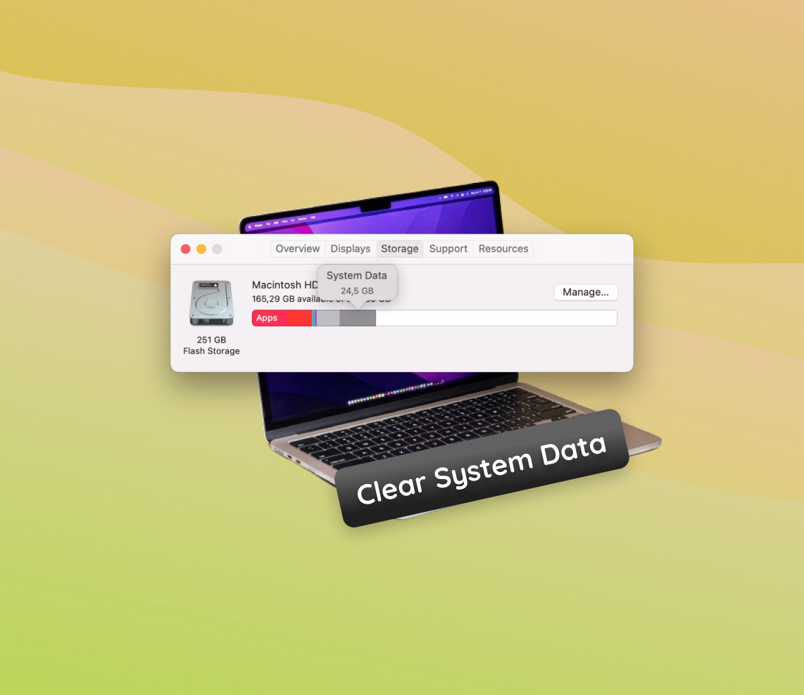 clear system data on mac
