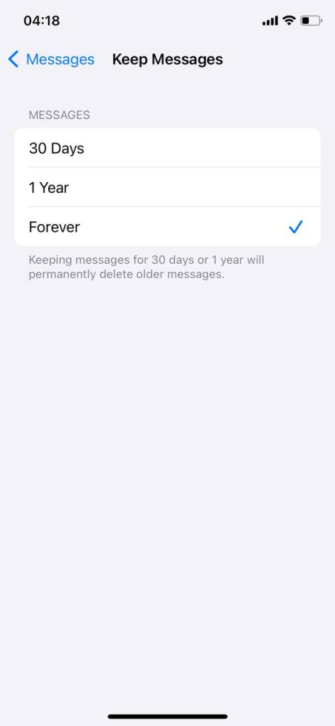 Keep Old Messages